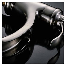 LMH spazzolato nichel lavabo lavandino rubinetto maniglia singola maniglia a cascata beccuccio miscelatore bagno rubinetto a ponte montata calda acqua fredda lavaggio acqua ( Color : Black Bronze )