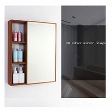 haozai Mobiletto Pensile da Bagno con Specchio Salvaspazio Mobile da Lavabo Stile Rustico Armadietto Arredo Specchio A Parete, 60x70x12.5cm 20