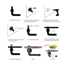 &ripiano di stoccaggio Mensole a muro, Ferro battuto tubi Rack, bagno da parete titolari Hanging tovagliolo di carta, di conservazione e sulla Scaffali (30 * 20cm) Scaffale di finitura