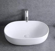 1 lavabo in ceramica ovale piccolo lavabo lavabo in ceramica lavabo bagno 49 x 35 cm.
