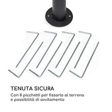 blumfeldt Steakhouse Wings - Gazebo per Barbecue, Dimensioni: 235 x 242 x 145 cm (LxAxP), Parasole/Parapioggia: Poliestere 160g Idrorepellente/Antifiamma, 2 Tettoie Laterali Apribili, Beige