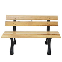 Mendler Panca panchina da Giardino terrazza HWC-F96 Legno ghisa - 3 posti 170cm Naturale