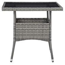 SKM Set Mobili da Pranzo da Giardino 5 pz Grigio Polyrattan Acacia (41.64kg)