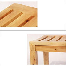 MGMDIAN Sgabello da Bagno Sgabello in Legno massello di Cedro Panca di Legno Sgabello Lavare Sgabello Quadrato Sgabello da Bagno Sgabello Accessori da Bagno