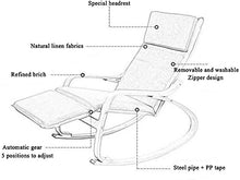 Comodo Rocker in Legno Relax Sedia a Dondolo Sedia reclinabile con braccioli e poggiapiedi reclinabili Regolabili per Adulti Pieghevole Pausa Pranzo a Dondolo Sedia a Dondolo estat
