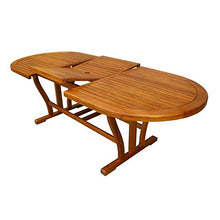 Tavolo in legno di acacia ovale allungabile arredo esterno giardino AC805084DB
