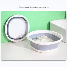Fangfang Bacino di Acqua Creativo Pieghevole Lavabo Appendibile economia di Spazio Durevole Benna Portatile Ispessimento bagni a casa di Viaggio di Lavaggio (Color : Pink White S)