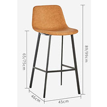 Sgabello da bar LF Fashion Creative Bar Chair Home Schienale Seggiolone girevole Sgabello alto per la colazione Ristorante Lift Sgabello Semplicità (Colore: Nero, Dimensioni: 75cm)