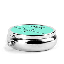 Scatola rotonda per medicina portatile, mini pillole in metallo, dispenser per pillole tascabili, borsa da viaggio, regalo per Van Lifeline