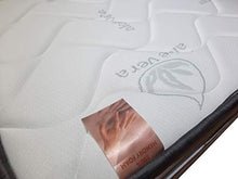 SARDAMATERASSI-Letto piazza e mezza con box contenitore bianco Touch + materasso misura 120x190 cm memory foam+coppia guanciali in fibra 3D