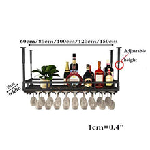 Porta Bicchieri da Vino Rosso Porta Bicchiere da Vino da Appendere a soffitto Altezza Regolabile Ferro Stile Europeo per Cucina/Bar/Ristorante Rack