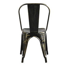 Milani Home s.r.l.s. Sedia in Metallo di Design Moderno Industrial Vintage per Sala da Pranzo Bar Ristorante Soggiorno