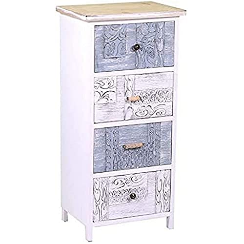 Vacchetti Santorini Mobiletto, Legno, Azzurro, Grande