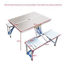 JDJD Tabella Outdoor Picnic Multifunzione Durable Portable Portatile Barbecue Barbecue BBQ Camping in Lega Alluminio Pieghevole Tavolo Pranzo All'aperto Picnic Tavolo Pranzo Sgabelli Tavolo
