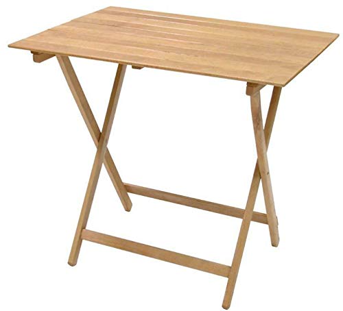 Tavolo tavolino pieghevole richiudibile in legno naturale 80x60 cm campeggio