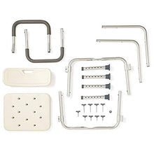 TOYS Sgabello Doccia/Sedile da Doccia con Schienale e Braccioli Sedile da Vasca, Sedia Regolabile in Altezza per Anziani, Piedini in Gomma Antiscivolo