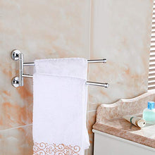 Portasciugamani a parete per bagno inclinabile Scaffale portasciugamani girevole (2 bracci)