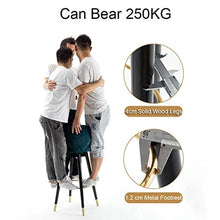 ZEH Poltrona for Sala da Pranzo, tappezzeria bracciolo, seggiolone, Sgabello Girevole Bar Sgabello da Incasso con Schienale, Cucina e Sala da Pranzo, Sgabello da Bar Imbottito, Elegante FACAI