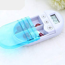 Oyria - Scatola portapillole elettronica digitale portatile con timer/smart promemoria, allarme, dispenser per pillole con 2 scomparti