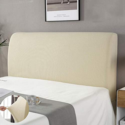 APTBJKUiU Copertura per testiera per Letto Matrimoniale Imbottita Elastica Copritestata Letto Copertura Antipolvere Lavabile per la Decorazione della testiera Beige180cm, Adatto per 170-190cm
