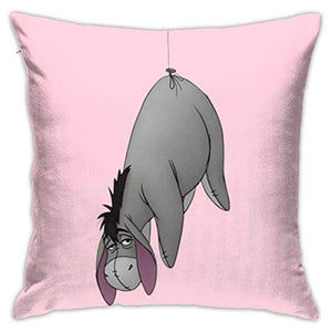 Nxnx Eeyore - Federa copricuscino decorativa per divano, 45,5 x 45,5 cm, colore: Rosa