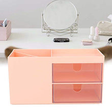 Scatola portaoggetti per organizer per trucco Cassetto multifunzione da tavolo Cassetto portaoggetti per cancelleria per gioielli Portaoggetti per ufficio Home(Rosa)