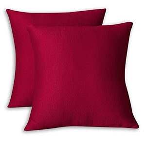 FARFALLAROSSA Copricuscini Fodere per Cuscini Quadrate, Impermeabile e Antimacchia, Decorazione per Divano Casa, 55x55 cm Rosso Pacco da 2