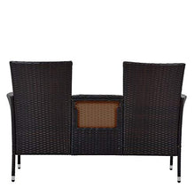Belissy Rattan Giardino Rattan Rattan Sintetico Panchina Rattan 2 Posti Panchine Da Giardino Panchina Da Giardino A 2 Posti, Resistente Alle Intemperie, In Rattan Sintetico,Cuscini Da 5 cm, Marrone