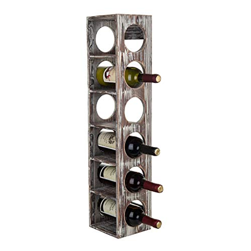 FPigSHS Porta Bottiglie da Vino Portabottiglie in Legno massello retrò Rack di stoccaggio Multifunzione a Parete Banco di Mostra del Vino d'Annata del Bar del Salone Decorazione murale, L15*W23*H75cm