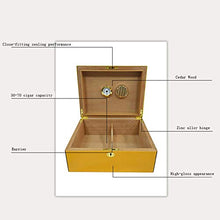 LGW Humidars Cigar Humidor - Scatola humidor su Lucido 50~75 CT Cigar Humidor Cigar Box sigari con HygrometerCuban mantenerlo Fresco .Scatola di immagazzinaggio di cigari di Grande capacità