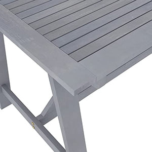 vidaXL Set Pranzo da Giardino 5 pz in Legno Massello di Acacia Grigio