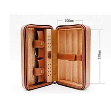 SMEJS Leggero humidor Portatile - Cigar Box in Pelle umidificatore da Viaggio Vassoio Estraibile (Color : Black)