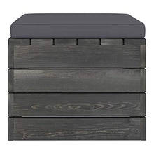 vidaXL Pouf da Giardino su Pallet 2 pz con Cuscini in Massello di Pino