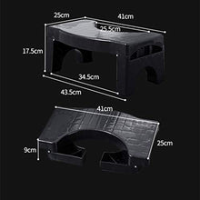 Yuanu Sgabello WC Antiscivolo Collapsable Passo Occupazione Aiuto al Bagno Portatile Bagno Poggiapiedi per Migliorare Il Movimento Intestinale Allevia Costipazione E Gonfiore Nero