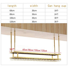 Vino Hanging Display Stand, doppio strato supporto di vetro di vino, Wine Rack, Bottiglia di vino Rack, titolare del vino, Governo del vino, Capovolto Ferro mensola del vino, cremagliera cristalleria