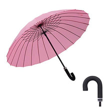 Ombrello Soild Long Ombrellone Donne alla Moda Doppia Grande ombrellone Canna di Alta qualità Manico in Legno Antivento ombrelloni (Color : Light Grey)