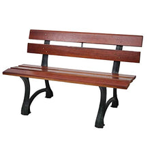 Mendler Panca panchina da Giardino terrazza HWC-F96 Legno ghisa - 3 posti 170cm Marrone