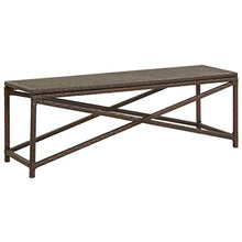 E E-NICES Panchina da Giardino 120 cm in Polyrattan Marrone