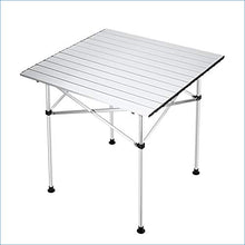 Synlyn - Tavolo pieghevole portatile in alluminio, da campeggio, pieghevole, tavolo da giardino, 70 x 70 cm, tavolo da picnic per esterni ultra leggero per campeggio all'aperto pic-nic pesca