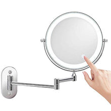 HGXC Specchi da Bagno a Parete Specchietti da Bagno per Trucco Specchio Rotondo ingranditore 10X 8 Pollici su Due Lati, 360 Gradi