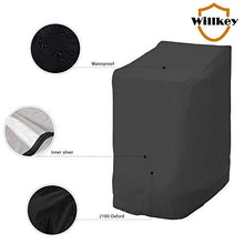 crossbroder Copertura per Sedie da Giardino Impermeabile e Pieghevole in 210D Oxford Telo Coprisedie da Esterno Resistente (210D Nero)