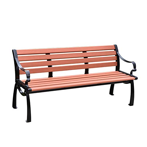 Panchina Da Esterno, Panchina Da Giardino Con Doppio Schienale In Plastica Anticorrosiva Per Balcone In Legno, Mobili Da Giardino, Panchina In Alluminio Pressofuso Per Il Tempo Libero, Per Veranda