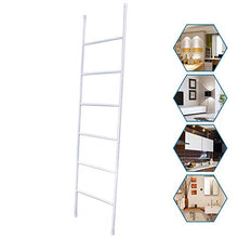 Wing Scala portasciugamani da Terra, Porta Asciugamani scaletta, Porta salviette da Bagno, Scaletta Appendi Abiti in Metallo, H170cmwithe
