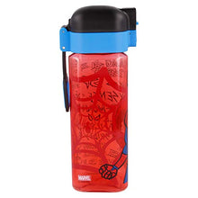 Spiderman | Bottiglia Riutilizzabile per bambini con sistema anti-gocciolamento e maniglia per trasportarla – Facile apertura con bottone – Senza BPA– Capacitá 550 ml