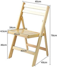 DGHJK Sedia da Pranzo Pieghevole in Legno massello Sedia da Giardino Portatile Sedia da Studio per Computer Tavolo da Esterno 78 * 45 cm