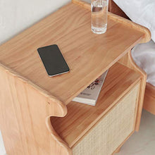 Comodini Camera da Letto Giapponese Creativo Comodino Comodino in Legno Rattan Comodino Moderno Semplice Governo di immagazzinaggio Comodino