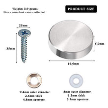 Vite Per Specchio,Chiodo Decorativo In Acciaio Inossidabile Da Tavolo a Specchio*20,Incluso Tappo a Vite,Utilizzato Per:Tavolino,Armadio,Specchio