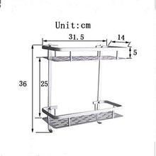 AINIYF Bagno Bagno Doccia Mensola Organizzatore a Parete in Vetro temperato Solid Installazione di Rame Punch, 6 Formati (Dimensioni: 61x12cm)