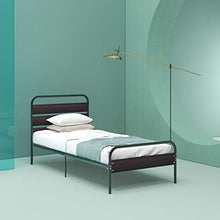 WGYDREAM Letto Letto Singolo Giroletto Nero con Testata in Legno per Ampio Spazio di Stoccaggio per Adulti Montaggio Facile, 90 X 200 Cm