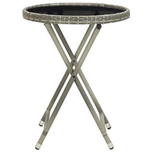 SKM Set da Bistrot da Giardino 3 pz in Polyrattan e Vetro Grigio (34.5kg)